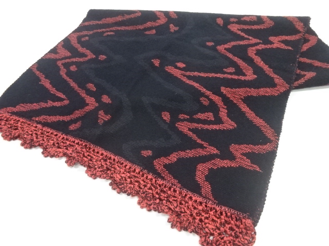 リボン織抽象模様ショール